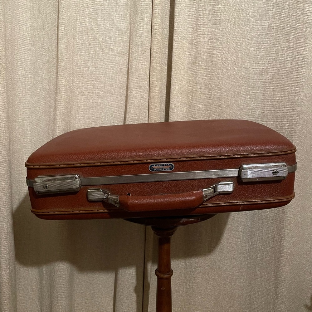 Vintage American Tourister Suitcase - brown Suitcase - Travel Case - VTG Luggage